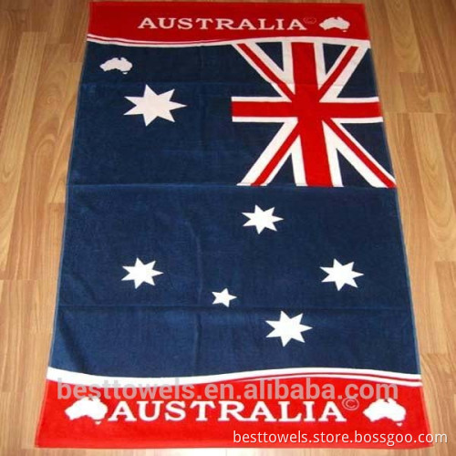 China supplier yarn-dyed jacquard cotton beach towel with low price